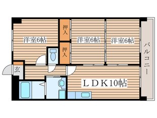 鶴陽明ハイツの物件間取画像